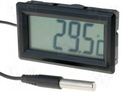 Термометър  MOD-TEMP103 Панелен измервателен уред; Монтажен отвор:33,5x59,5mm
